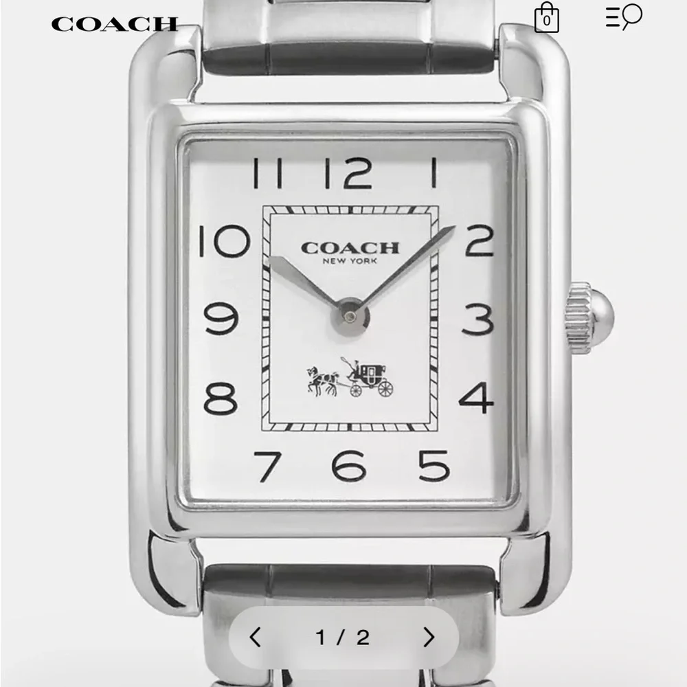 Coach Silver Rectangular Dial Watch - Picture 1 of 5